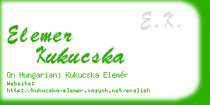 elemer kukucska business card